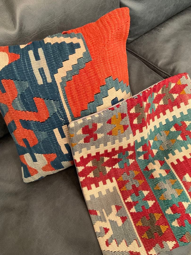 キリムクッションカバー　2点セット