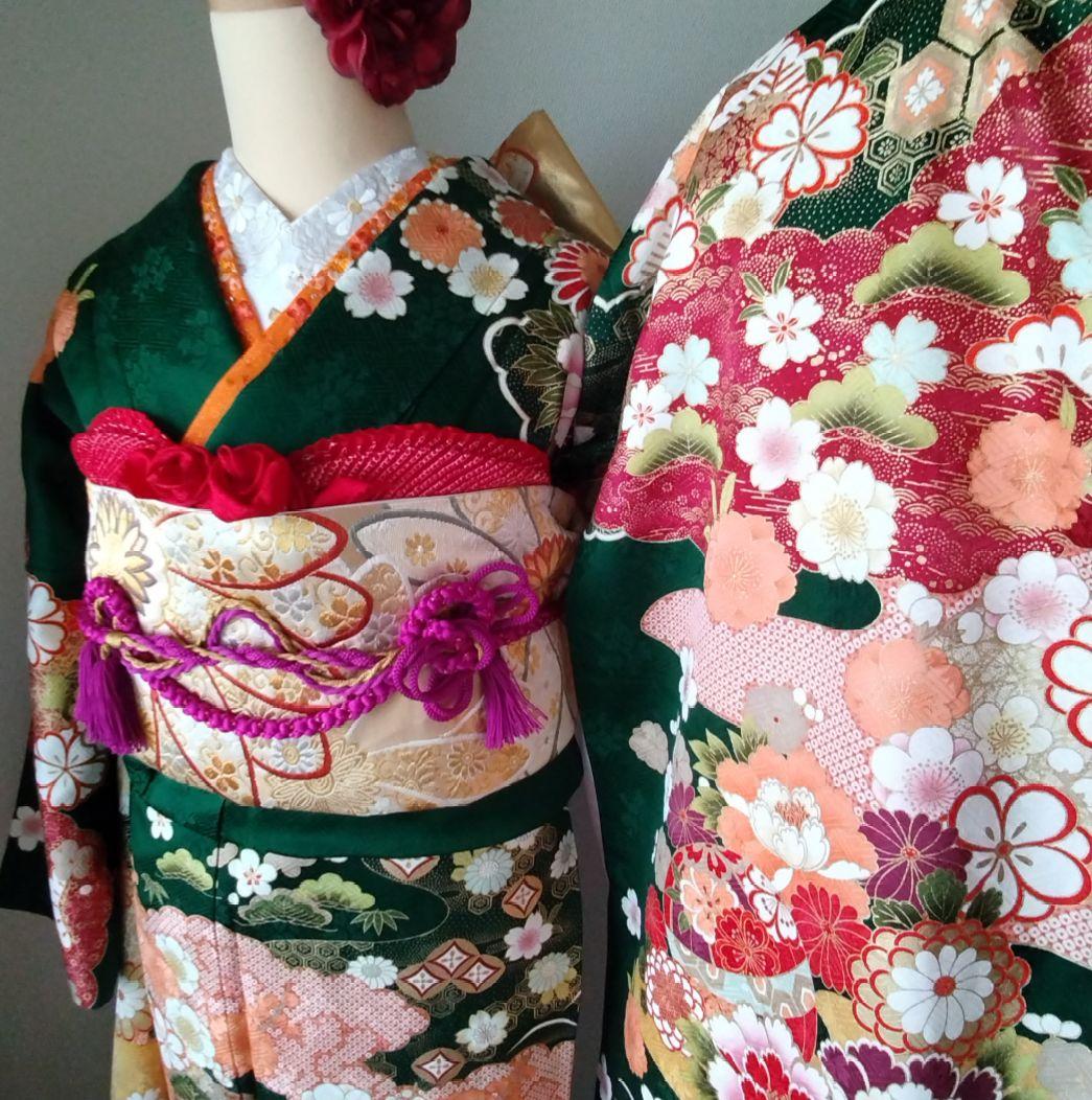 upi様　402.振袖7点セット　正絹　フルセット　成人式