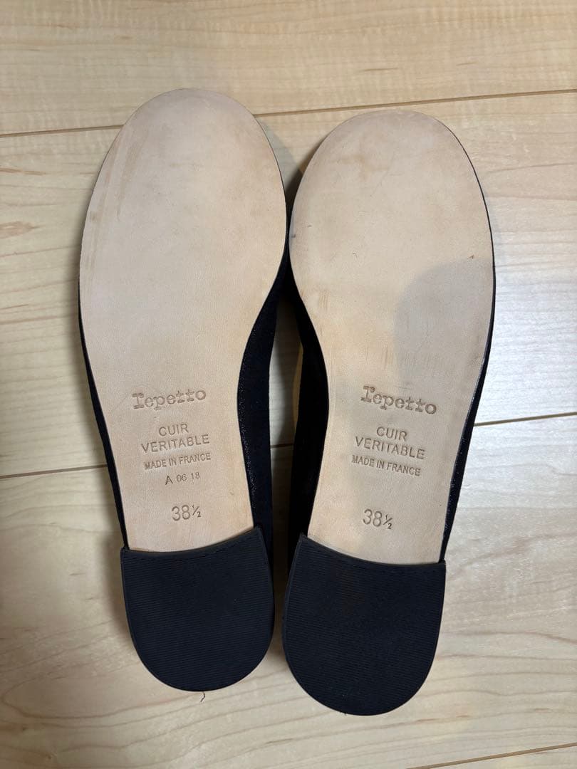 【未使用】Repetto バレエシューズ 黒 38.5