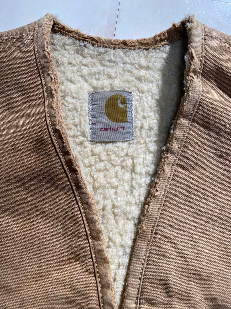 Carhartt ベスト　ダック　ヴィンテージ　ダメージ