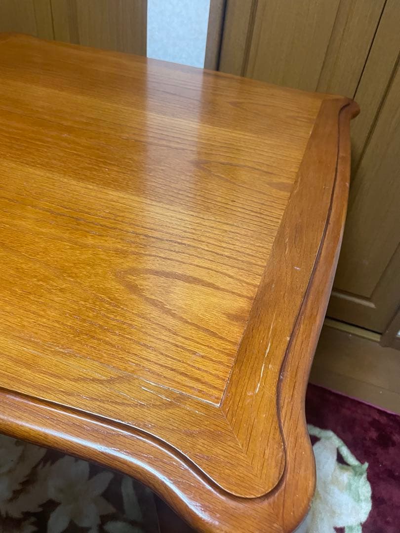 アンティーク　猫足　ダイニングテーブル　クラシック木製正方形テーブル