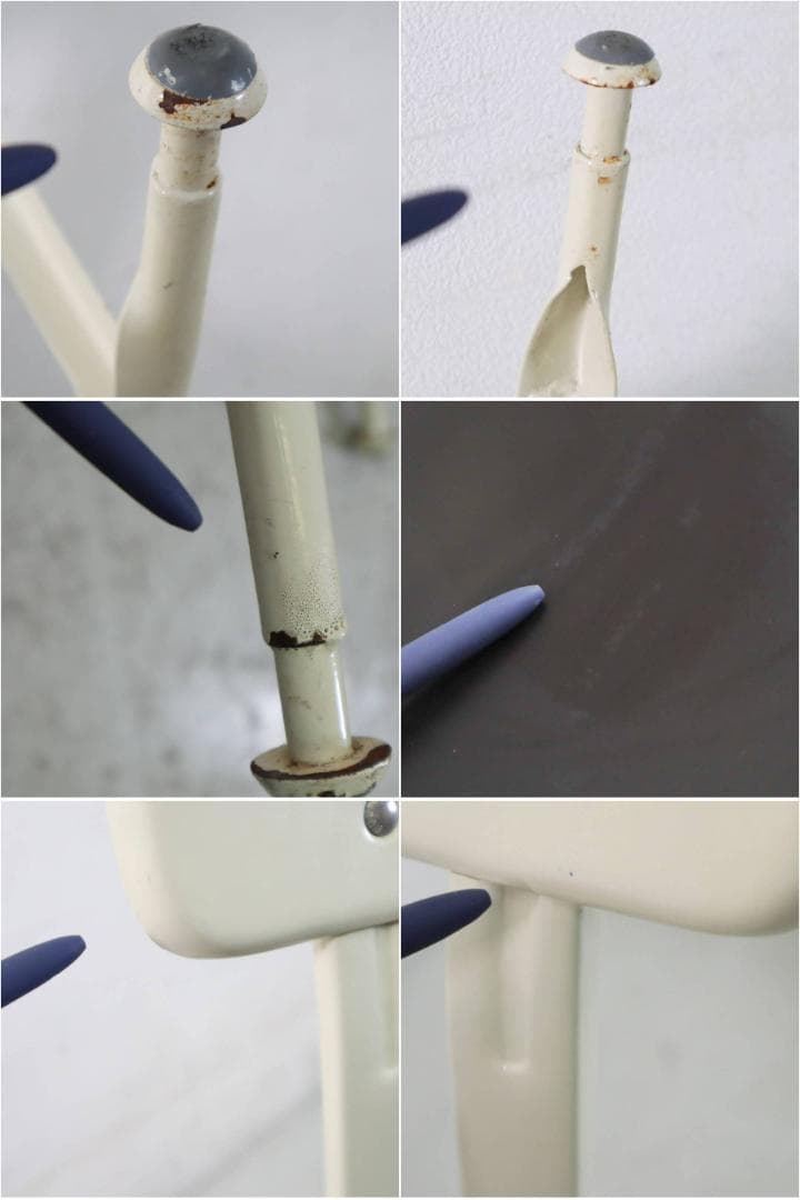 ダルトン スタンダードチェア アイボリー/ブラウン 100-214 スチール 2