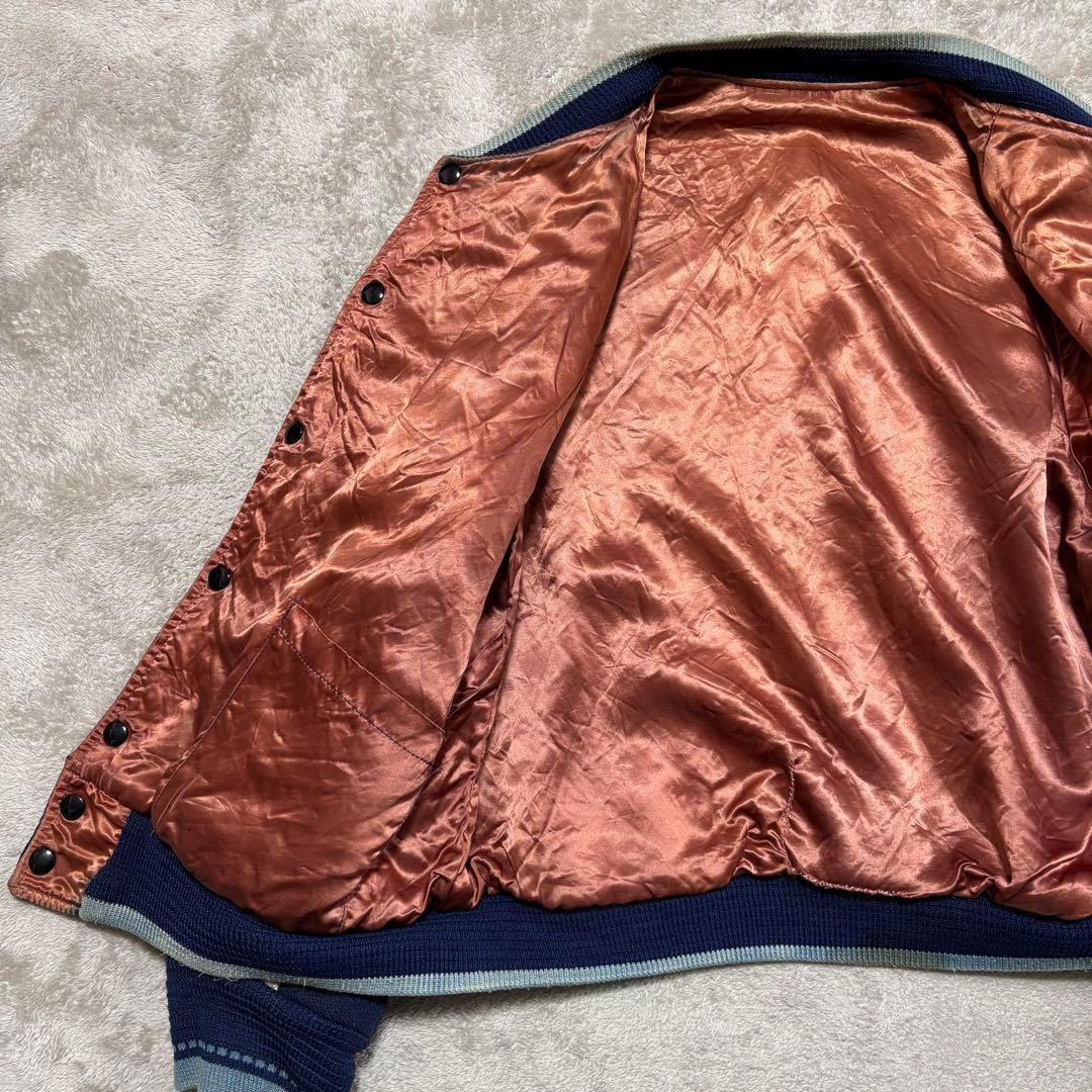 50s ヴィンテージ　スタジャン　ウール　ロカビリー　ファラオジャケット