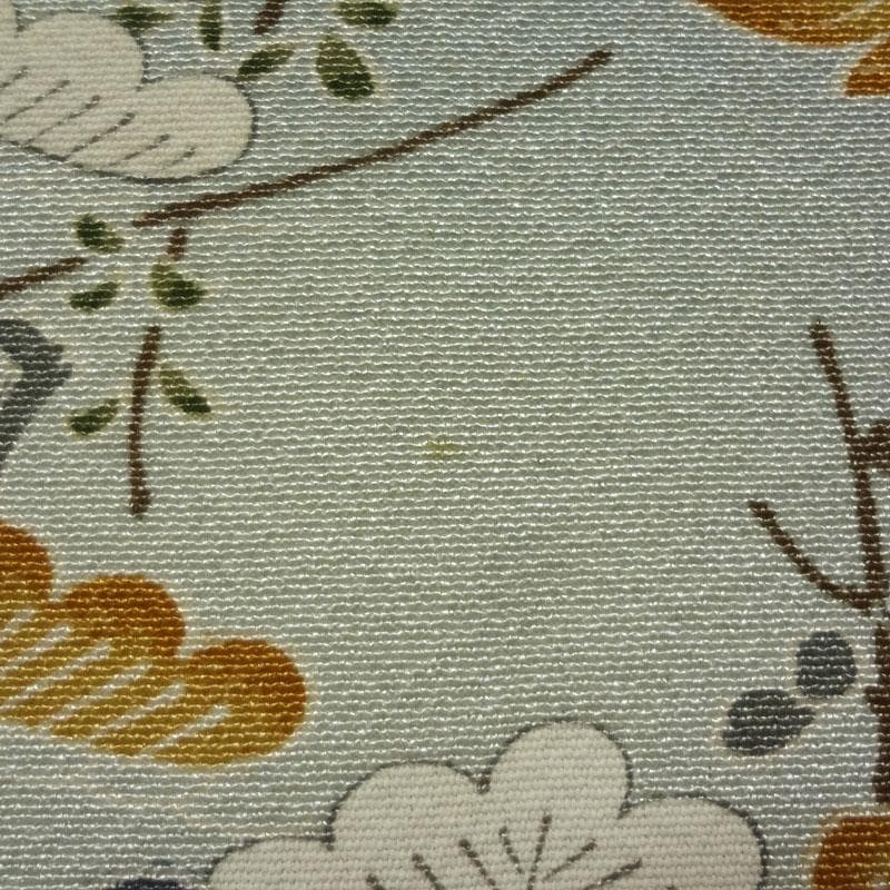 青緑色のぼかしに御所解模様　浜ちりめん　小紋