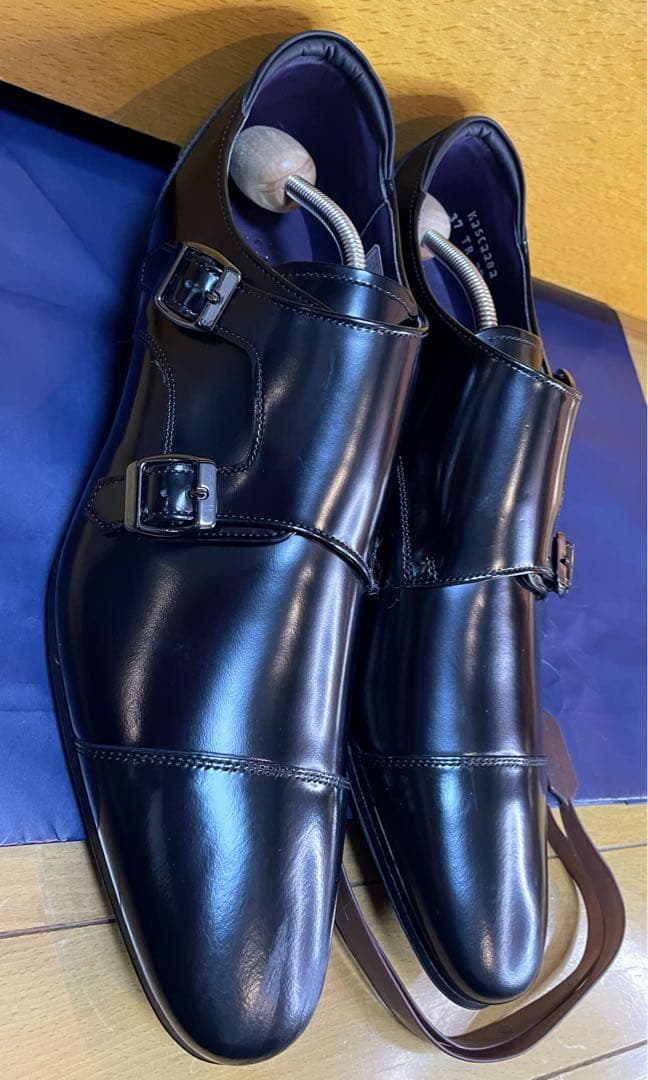 【サダ様】リーガルビジネスシューズモンクストラップスクラッチタフレザー27