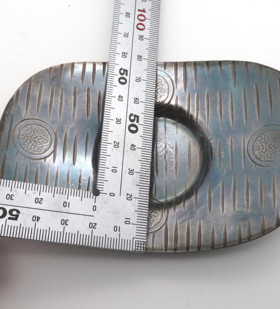 純銀 刻印入り 大判小判型 茶托 煎茶 道具 銀杯骨董品　重さ378g