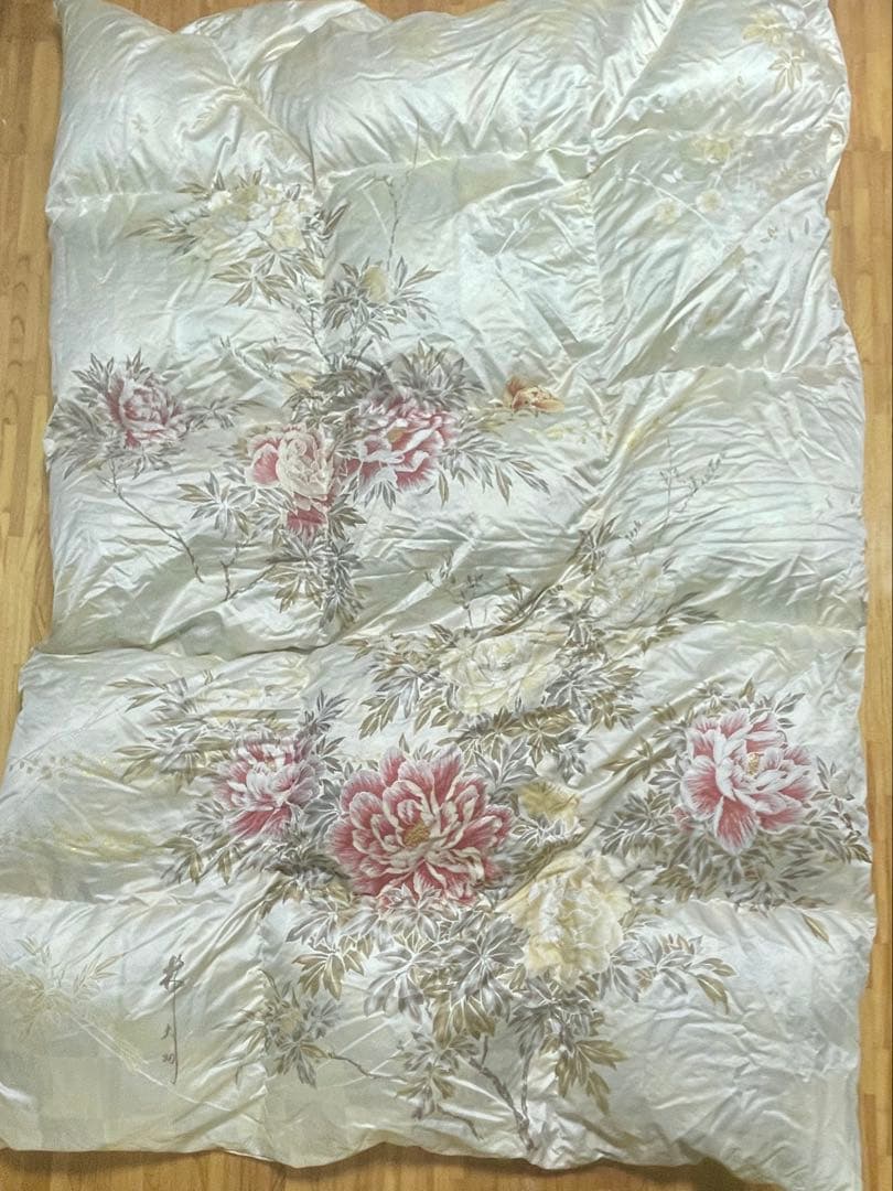 日本製 ふんわり高級羽毛布団 掛け布団 natural feather 和柄 花