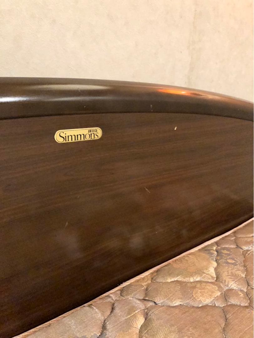 シモンズ　ダブルベッド　マットレス　フレーム付　SIMMONS 最高級