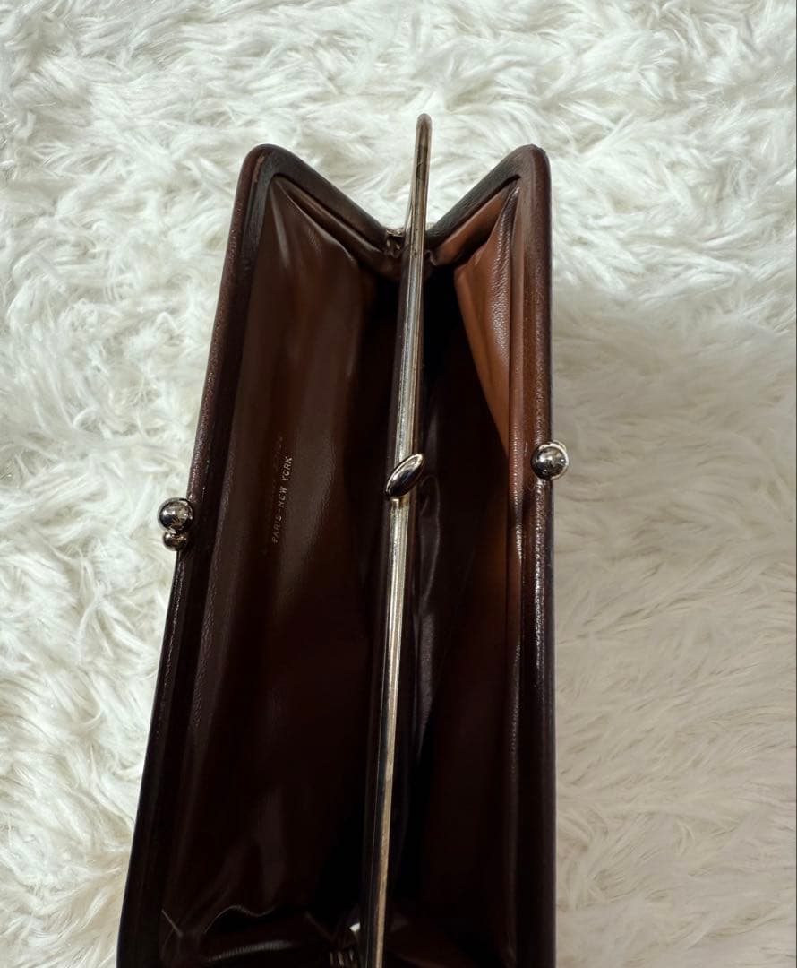 クリスチャンディオール 小銭入れ　2層　ドロッター柄　がま口　ブラウン