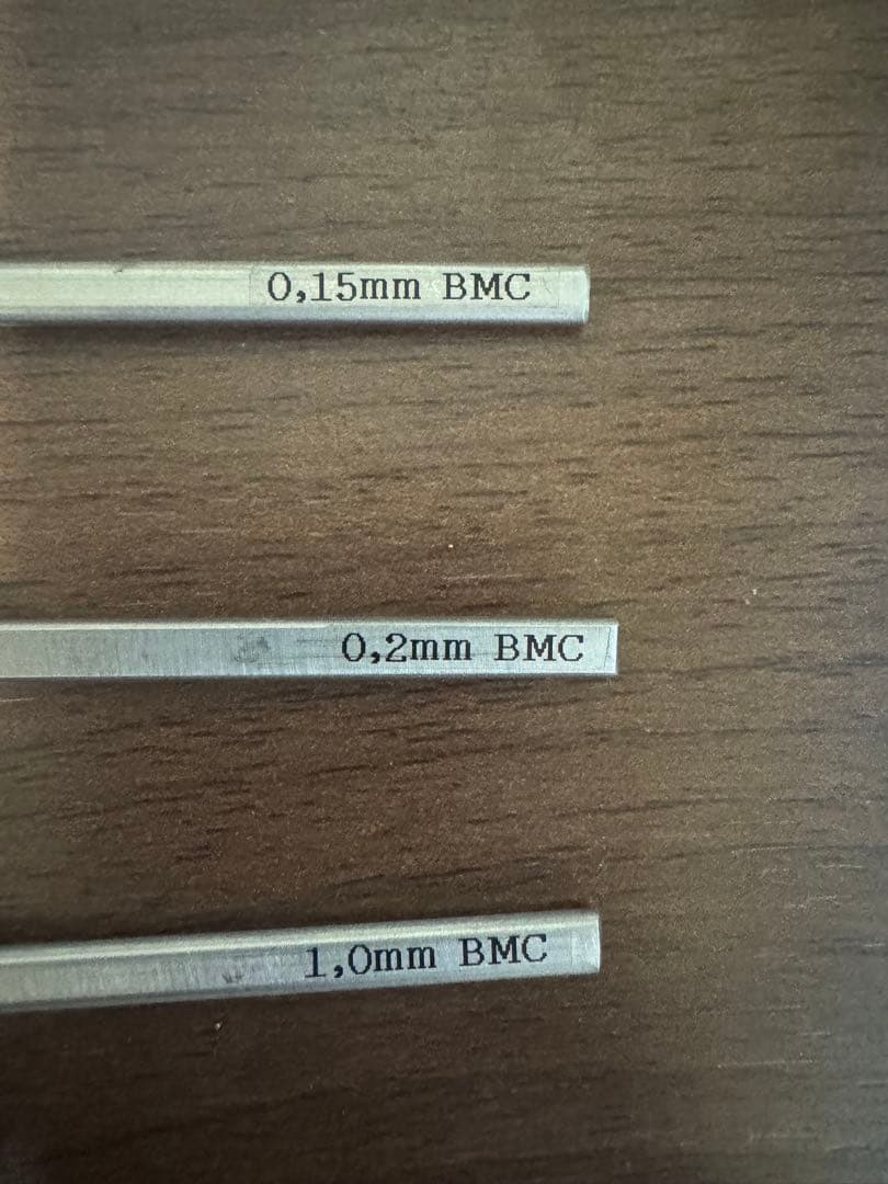 スジボリ堂BMCタガネ 3本セット 0.15mm 0.2mm 1.0mm