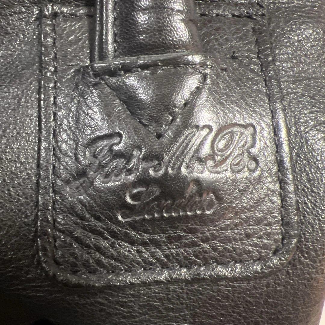 Jas M.B. ブラック　本革　トートバッグ