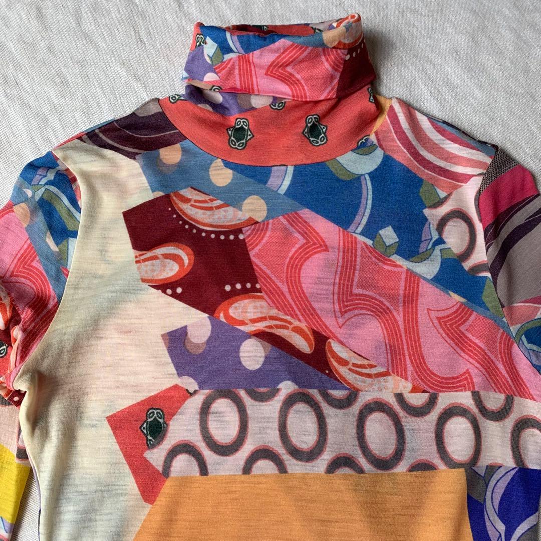 ジャンポールゴルチエ JPG マルチカラー 総柄 ハイネック カットソー