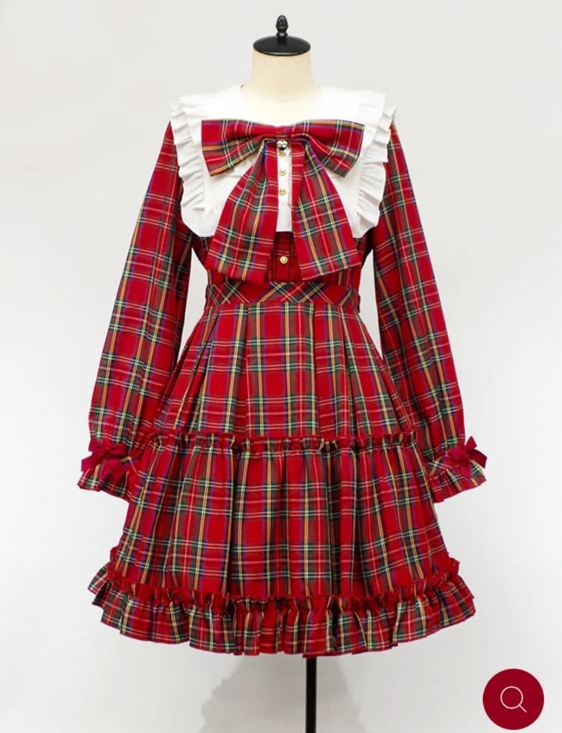 Amavel Dolly Holiday チェックワンピース（ミディ丈）