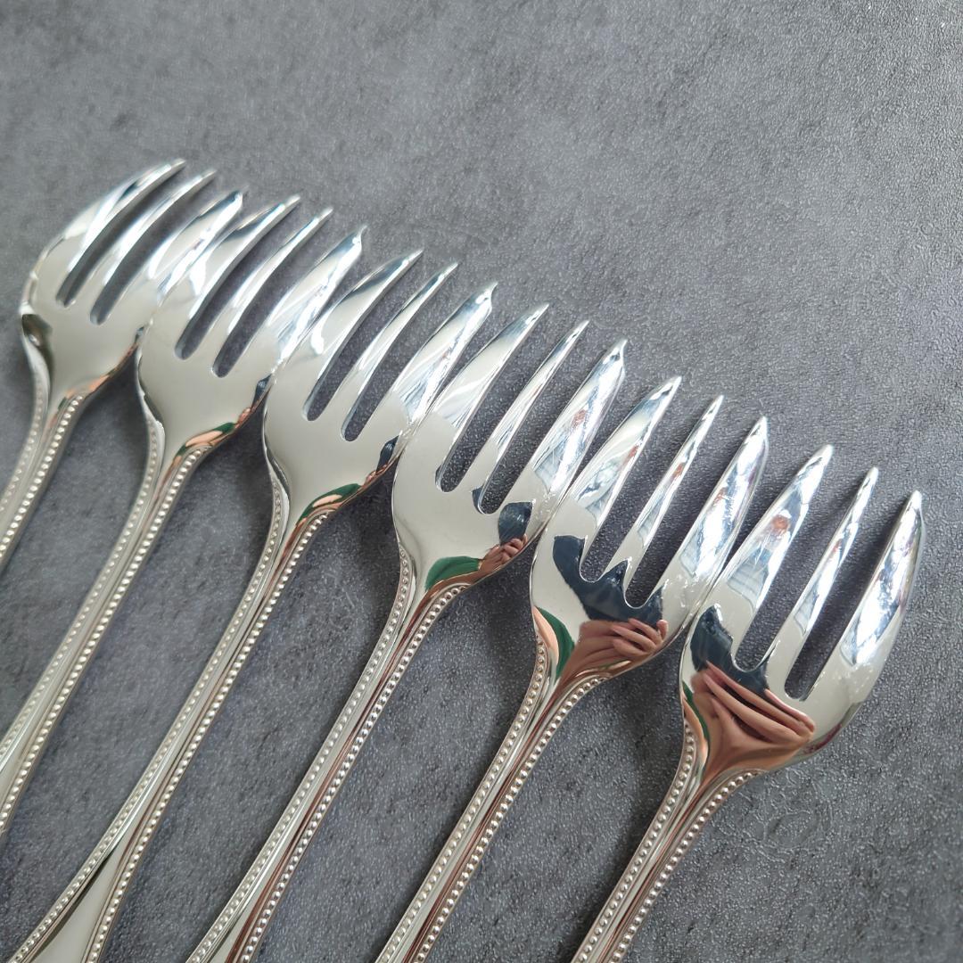 美品 クリストフル パール ケーキフォーク 6点