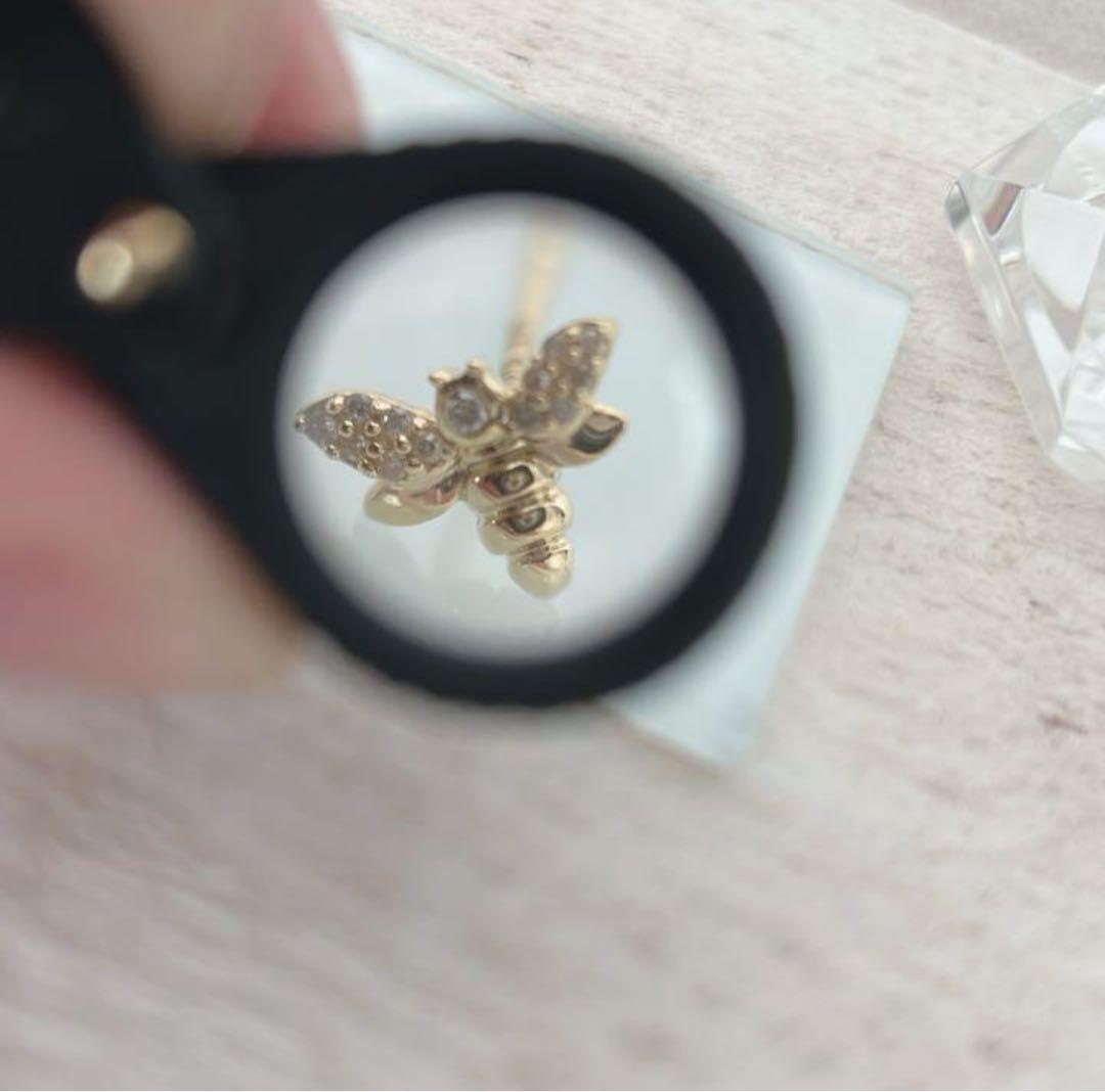 ペコ　K18YG 蜂　ミツバ　ピアス　片耳用