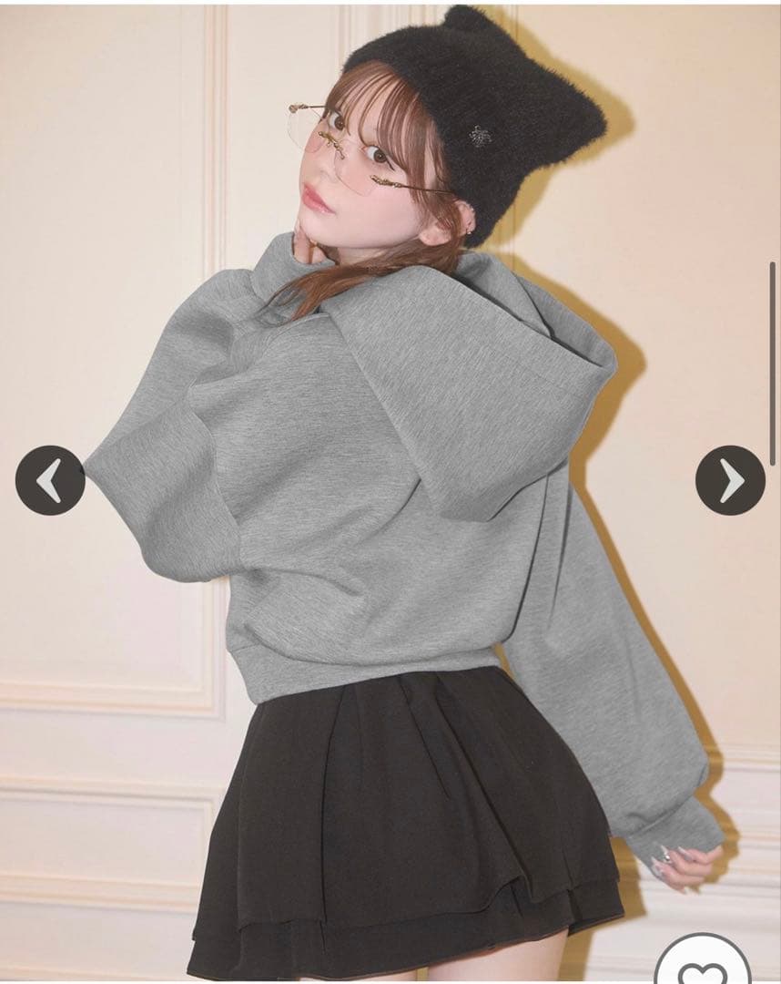 ミシェルマカロン MNロゴフーディー トレーナー