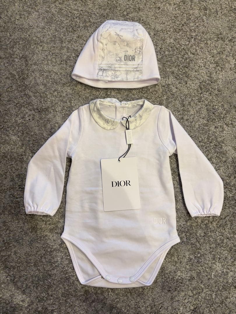 、*様 baby DIOR ロンパース 帽子 スタイ ギフトセット