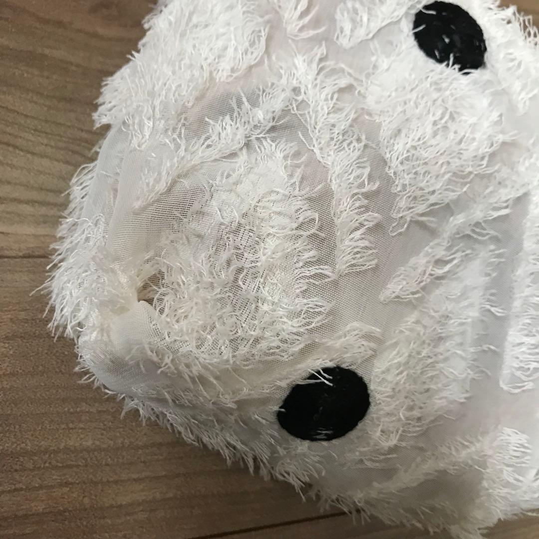 フクモモポーチ　北欧ドットシフォン