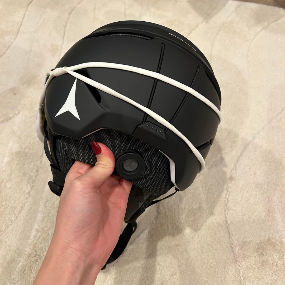 ATOMIC ブラック ヘルメット ミラーレンズ S 大人　マスク・ケース付き