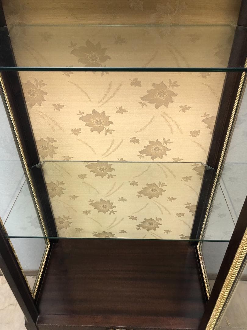 送料無料 ス. キュリオキャビネット 飾り棚 ヨーロピアン 73041-1-70