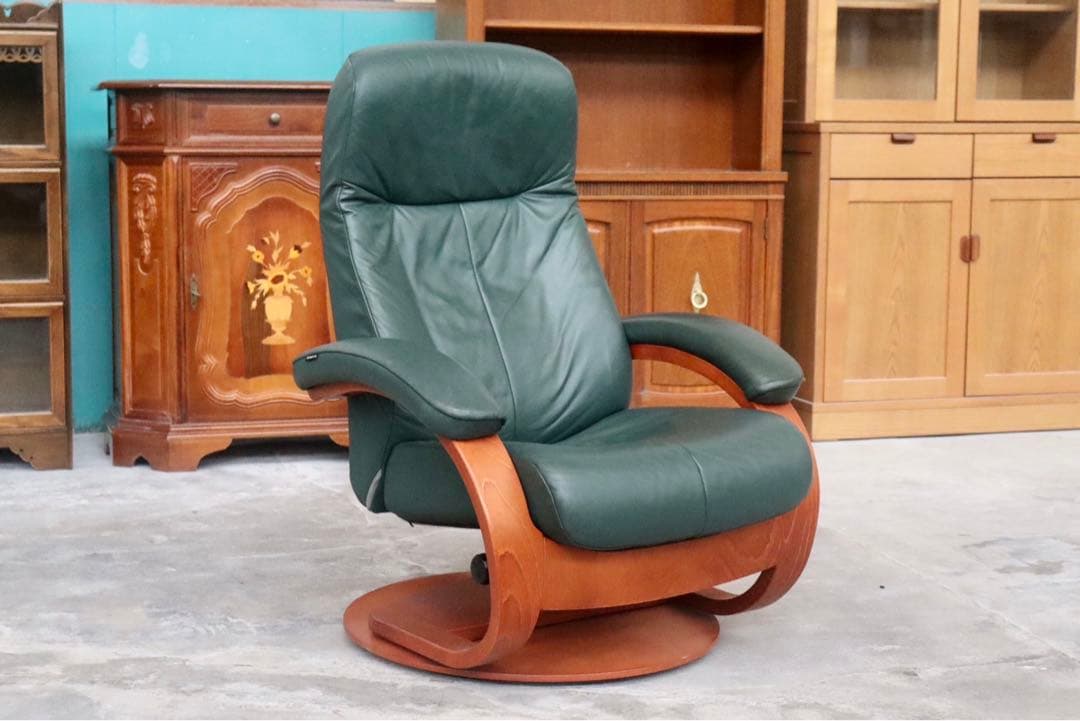 GMHK660○フィヨルド イエリアーダ 本革 リクライニングチェア シングル