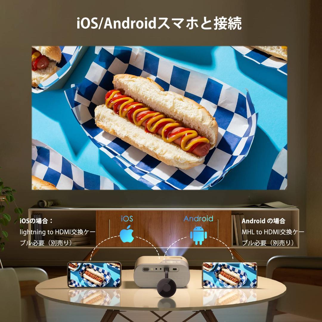 小型 4K対応 10000LM プロジェクター 明るさプラス