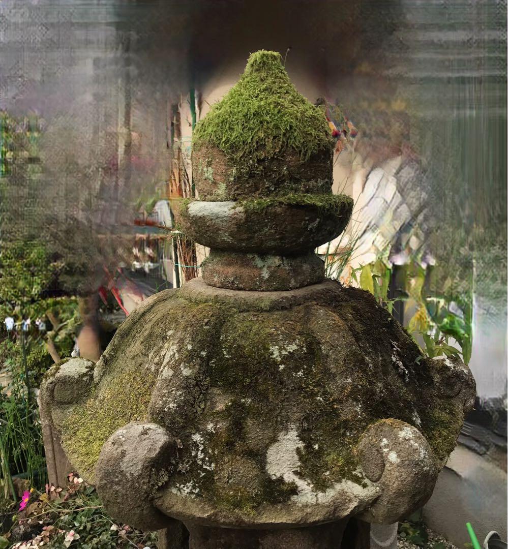 【天然石・春日灯篭・茶庭灯篭・坪庭灯篭】庭石オブジェ箱庭造園ガーデニング苔庭燈籠