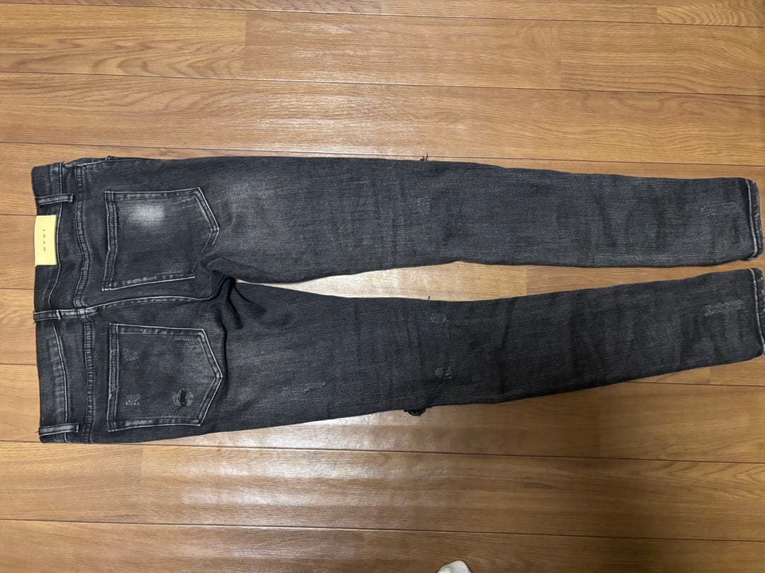 ミニマルmnmlダークグレー デニムパンツ 30