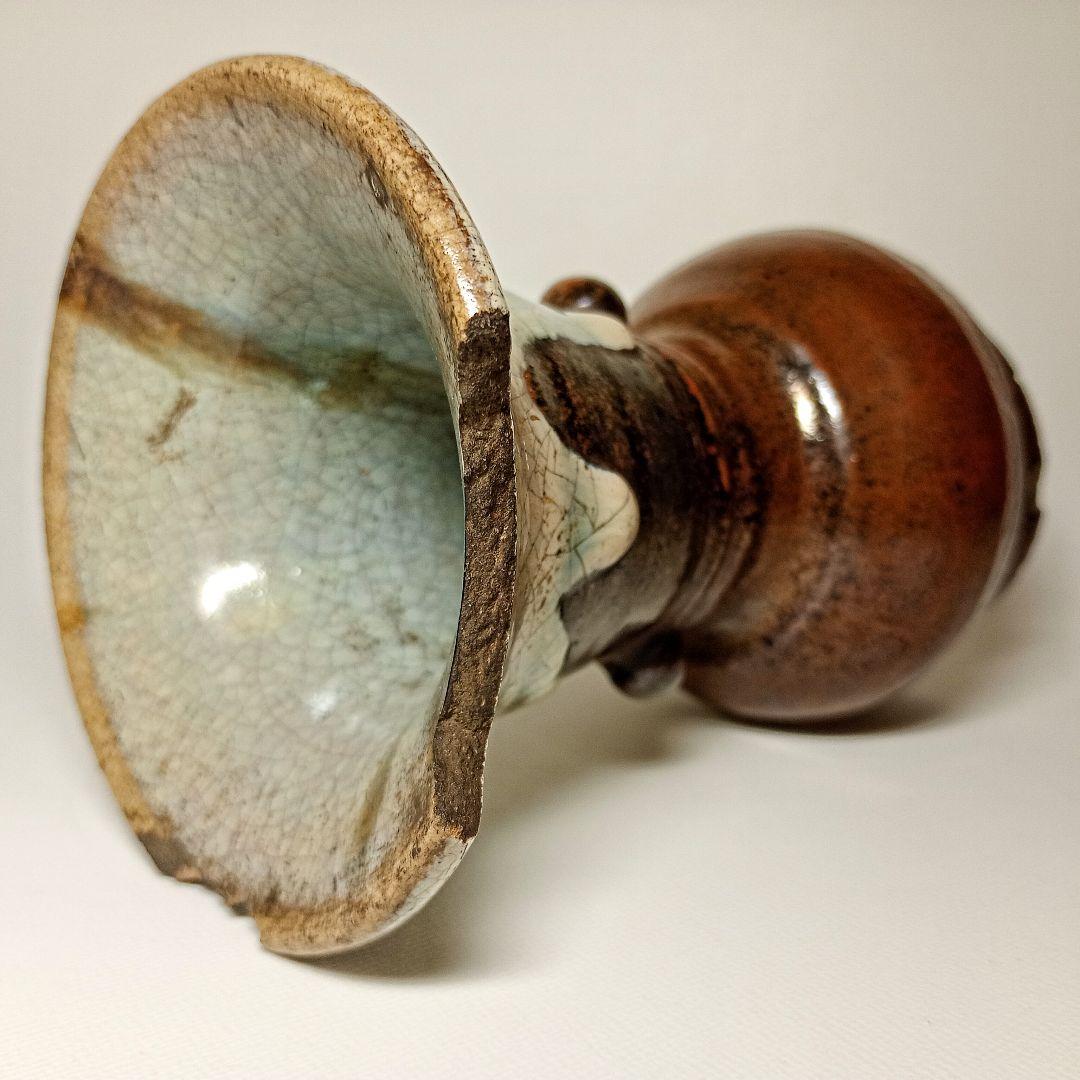 朝鮮唐津　仏花器　古高取焼